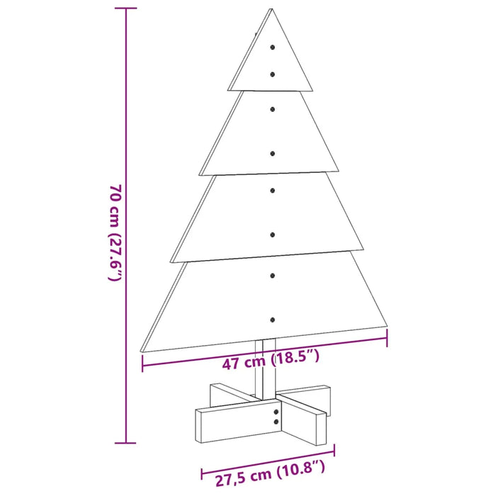 Wooden Christmas Tree for Decoration 70cm - Little and Giant Explorers vidaXL