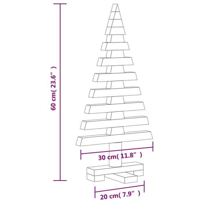 Wooden Christmas Tree for Decoration in Solid Wood Pine - Little and Giant Explorers vidaXL