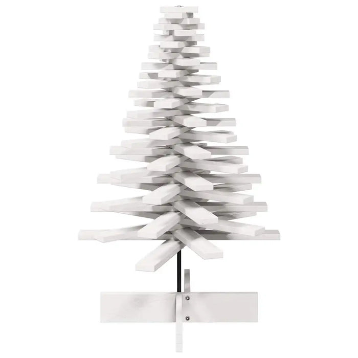 Wooden Christmas Tree - White Pinewood | Holiday Decoration with Rotating Branches VIDAXL - Little and Giant Explorers vidaXL