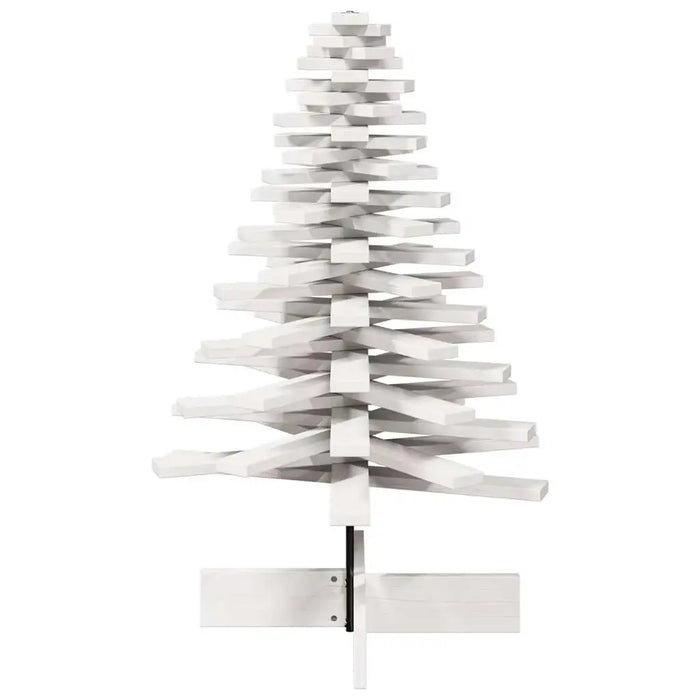 Wooden Christmas Tree - White Pinewood | Holiday Decoration with Rotating Branches VIDAXL - Little and Giant Explorers vidaXL