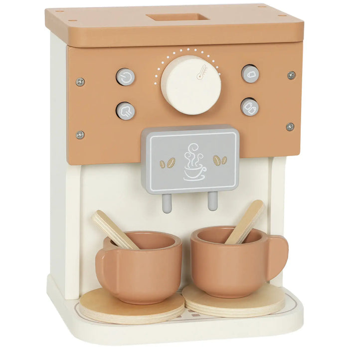 Wooden Coffee Machine Playset | 11-Piece Barista Role-Play Café Set - Interactive Features AIYAPLAY - Little and Giant Explorers