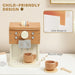 Wooden Coffee Machine Playset | 11-Piece Barista Role-Play Café Set - Interactive Features AIYAPLAY - Little and Giant Explorers