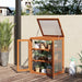 3-Tier Wooden Cold Frame Greenhouse Garden | Polycarbonate - Little and Giant Explorers Outsunny