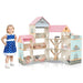 Wooden Corner Dollhouse with 3 Levels - Little and Giant Explorers Costway