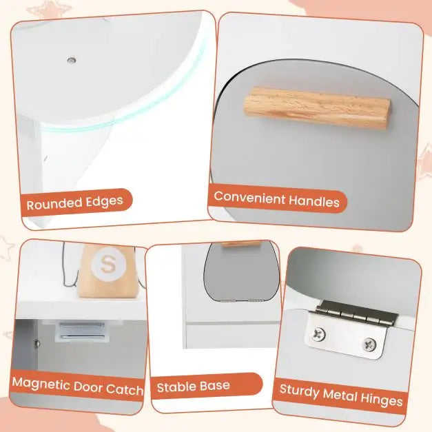 Kids Corner Wooden Play Kitchen | Coffee Machine and Realistic Features (White Edition) - Little and Giant Explorers Costway