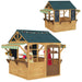 Wooden Wendy House with Service Stations - Little and Giant Explorers AIYAPLAY