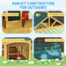 Wooden Wendy House with Service Stations - Little and Giant Explorers AIYAPLAY