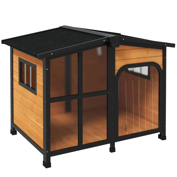 Wooden Dog Kennel with Removable Floor | Large Dogs - Little and Giant Explorers PawHut