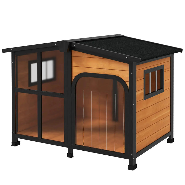 Wooden Dog Kennel with Removable Floor | Large Dogs - Little and Giant Explorers PawHut