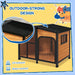 Wooden Dog Kennel with Removable Floor | Large Dogs - Little and Giant Explorers PawHut