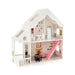 Wooden Dollhouse with Simulated Rooms and Furniture Set - Little and Giant Explorers Costway