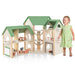 Wooden Dollhouse with 36 Pieces of Furniture and Accessories - Little and Giant Explorers Costway