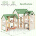 Wooden Dollhouse with 36 Pieces of Furniture and Accessories - Little and Giant Explorers Costway