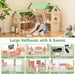 Wooden Dollhouse with 36 Pieces of Furniture and Accessories - Little and Giant Explorers Costway