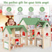 Wooden Dollhouse with 36 Pieces of Furniture and Accessories - Little and Giant Explorers Costway