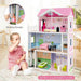 Wooden Dollhouse with Working Lift and Rotatable Staircase - Little and Giant Explorers Costway