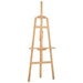 Natural solid pinewood easel stand with adjustable handle, rustic artist design