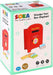 SOKA wooden post box toy packaging with red mailbox and colorful elements on a white background
