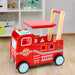 Wooden Fire Engine Rider and Push Along Activity Toy - Little and Giant Explorers SOKA Play Imagine Learn