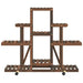 Wooden flower stand with wheels, tiered solid fir wood shelving and rotatable castors
