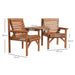 Wooden Garden Love Seat with Coffee Table - Little and Giant Explorers Outsunny