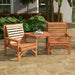 Wooden Garden Love Seat with Coffee Table - Little and Giant Explorers Outsunny