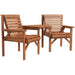 Wooden Garden Love Seat with Coffee Table - Little and Giant Explorers Outsunny