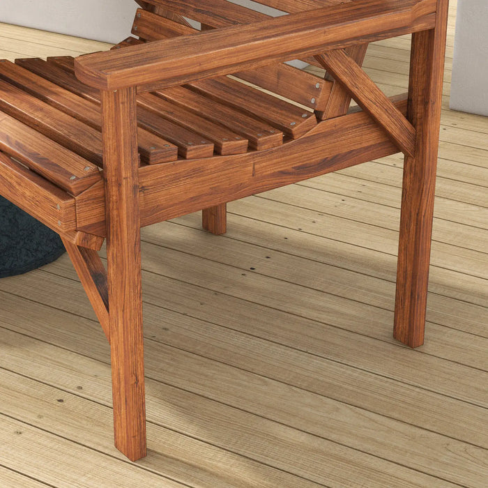 Wooden Garden Love Seat with Coffee Table - Little and Giant Explorers Outsunny