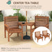 Wooden Garden Love Seat with Coffee Table - Little and Giant Explorers Outsunny