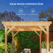 Wooden Garden Pergola with Stable Structure for Climbing Vines (2 x 2m) - Little and Giant Explorers Outsunny