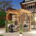 Wooden Garden Pergola with Stable Structure for Climbing Vines (2 x 2m) - Little and Giant Explorers Outsunny