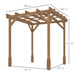 Wooden Garden Pergola with Stable Structure for Climbing Vines (2 x 2m) - Little and Giant Explorers Outsunny