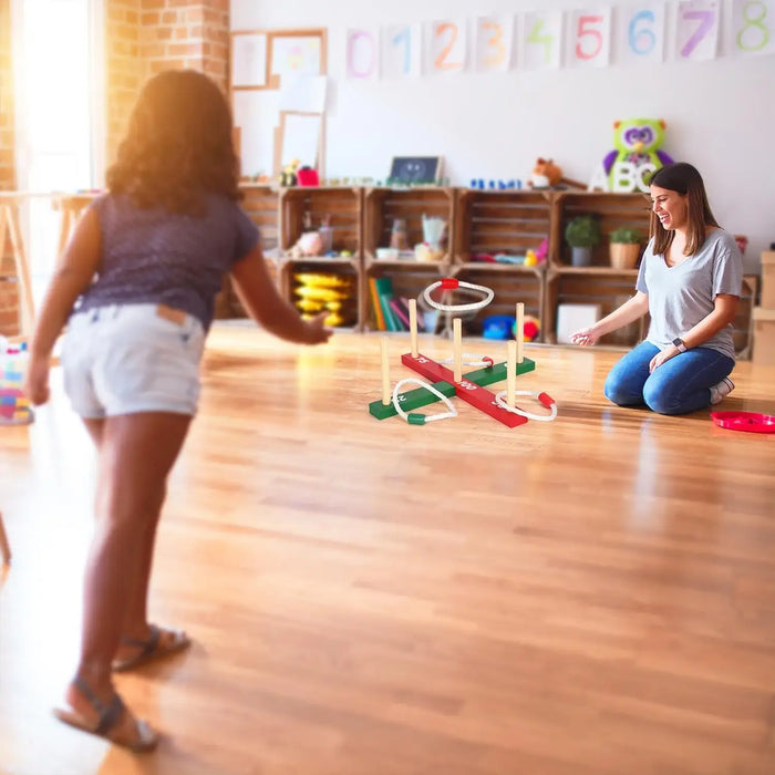 Wooden Garden Quoits Game | Outdoor Family Ring Toss - Classic Wooden Garden Toy VINSANI - Little and Giant Explorers Vinsani