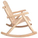 Natural spruce wood garden rocking bench in Adirondack style from Little and Giant Explorers