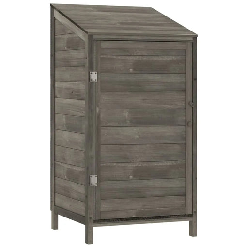 Wooden Garden Shed in Anthracite and Solid Wood Fir (55 x 52 x 112cm) - Little and Giant Explorers vidaXL