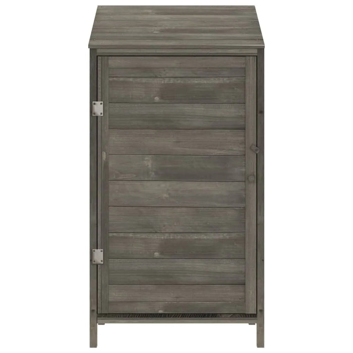 Wooden Garden Shed in Anthracite and Solid Wood Fir (55 x 52 x 112cm) - Little and Giant Explorers vidaXL