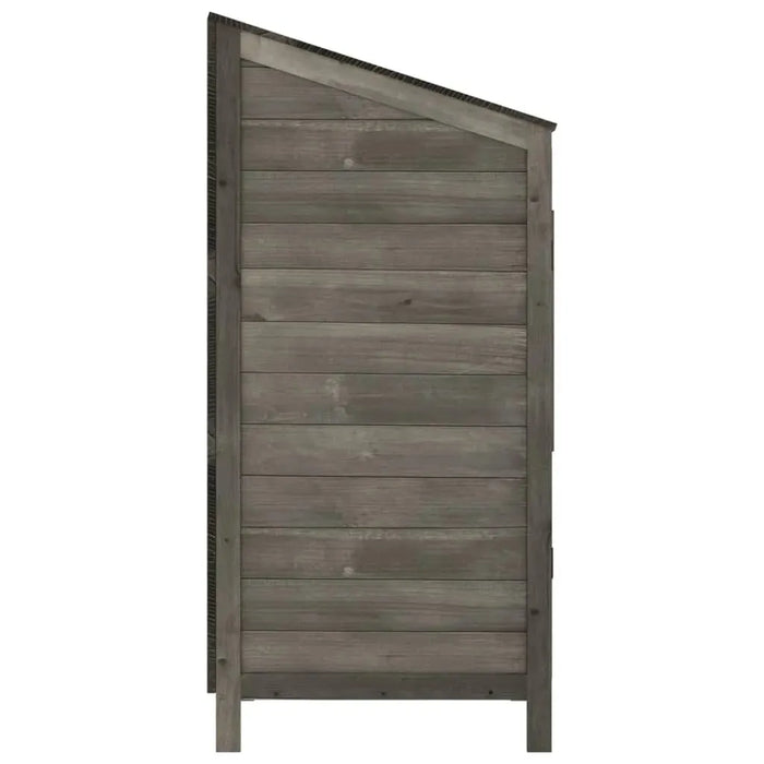 Wooden Garden Shed in Anthracite and Solid Wood Fir (55 x 52 x 112cm) - Little and Giant Explorers vidaXL