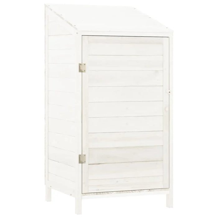 Wooden Garden Shed in White and Solid Wood Fir (55 x 52 x 112cm) - Little and Giant Explorers vidaXL