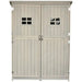 Wooden Garden Shed with Two Windows in Grey (127.5 x 50 x 164cm) - Little and Giant Explorers Outsunny