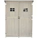 Wooden Garden Shed with Two Windows in Grey (127.5 x 50 x 164cm) - Little and Giant Explorers Outsunny