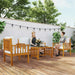 Wooden Garden Sofa Set Teak | 4-Piece Acacia Wood Outdoor Furniture with Thick Cushions - Little and Giant Explorers Outsunny
