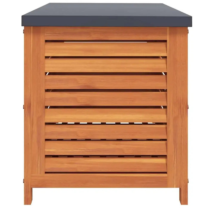 Garden Storage Box in Solid Wood Eucalyptus (90 x 48 x 55cm) - Little and Giant Explorers vidaXL