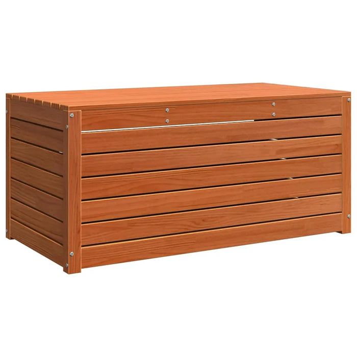 Wooden Garden Storage Box – Wax Brown Solid Pine | 101cm Outdoor Storage VIDAXL - Little and Giant Explorers vidaXL