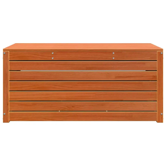 Wooden Garden Storage Box – Wax Brown Solid Pine | 101cm Outdoor Storage VIDAXL - Little and Giant Explorers vidaXL