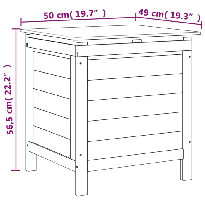 Garden Storage Box in White (50 x 49 x 56.5cm) - Little and Giant Explorers vidaXL