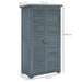 Wooden Garden Storage Cupboard – Grey | Fir Wood - Double Shutter Doors OUTSUNNY - Little and Giant Explorers Outsunny