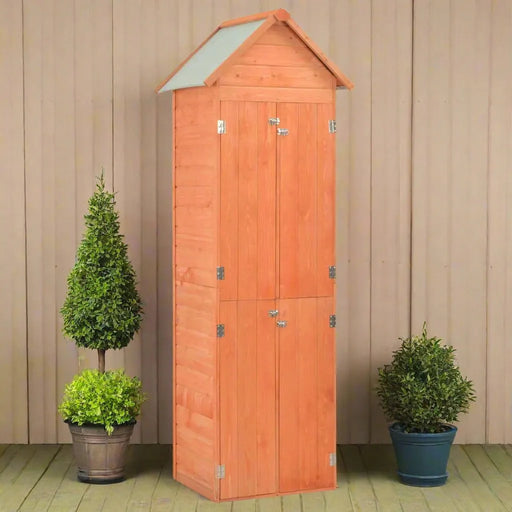 Wooden Garden Storage Shed (71 x 60 x 213cm) - Little and Giant Explorers vidaXL