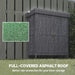Wooden Garden Storage Shed – Dark Grey Fir Wood | Hinged Roof - Double Doors OUTSUNNY - Little and Giant Explorers Outsunny
