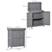 Wooden Garden Storage Shed – Dark Grey Fir Wood | Hinged Roof - Double Doors OUTSUNNY - Little and Giant Explorers Outsunny