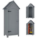 Wooden Garden Storage Shed – Grey Fir Wood | Asphalt Roof - Multi-Tier Shelves OUTSUNNY - Little and Giant Explorers Outsunny